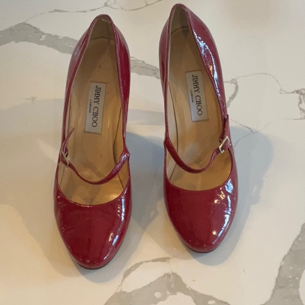 Jimmy Choo Red Patent Leather Pumps (Size 40 (US 10) fits like a 39.5)